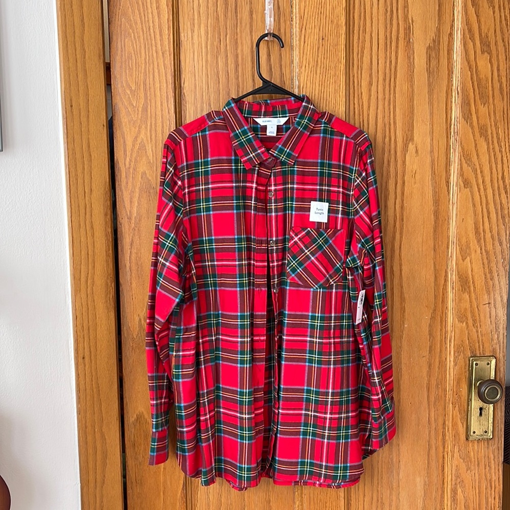 Old Navy flannel shirt tunic length
